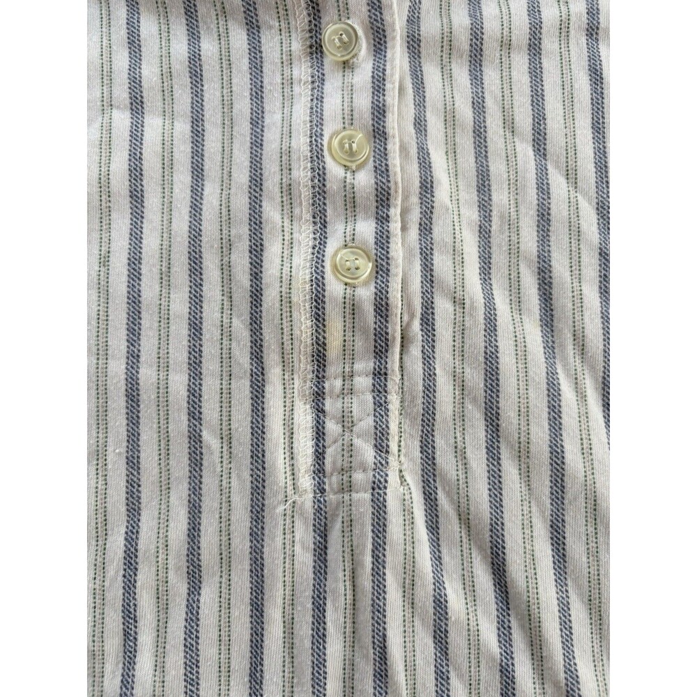 Vintage Erika & Company Striped Henley Shirt Size‎ Medium - Picture 4 of 5